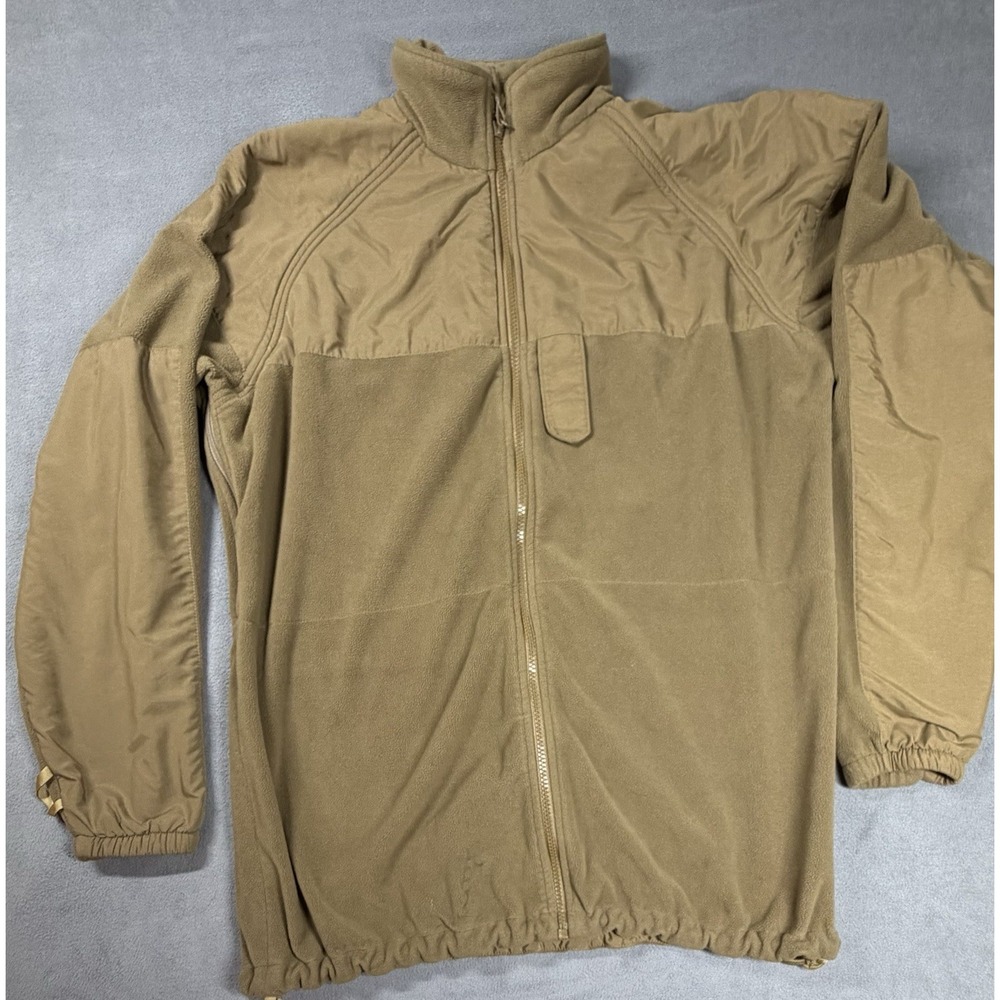 USGI Navy NWU Type II/III Parka Liner Jacket Brown Fleece Men's Medium Long